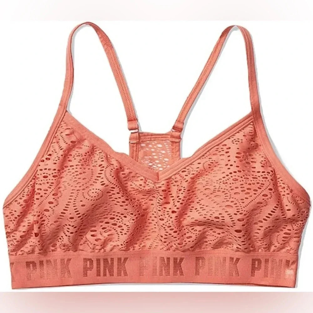 Victorias Secret PINK Ultimate Lightly Lined Sports Bra Coral Size XS